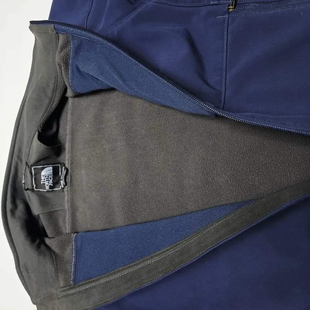 The North Face TNF Apex Men's Softshell Jacket Navy Blue Full Zip Size Small